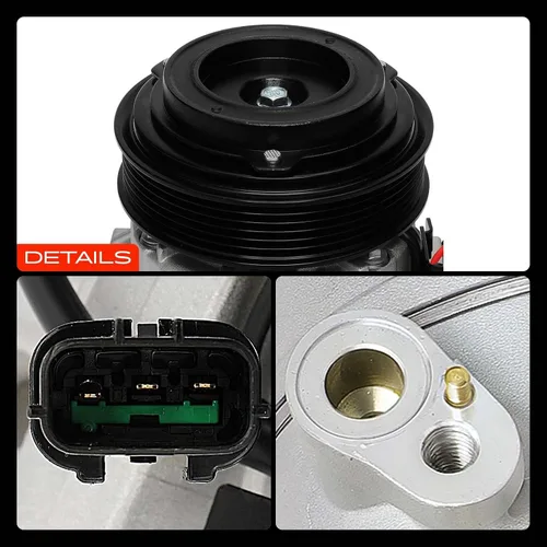 Miniatura 9 de A-Premium Compresor de A/C con embrague compatible con Kia Forte 2.0L 2019-2021, Forte5 2.0L 2020-2022, con compresor VS14E, VIN: D