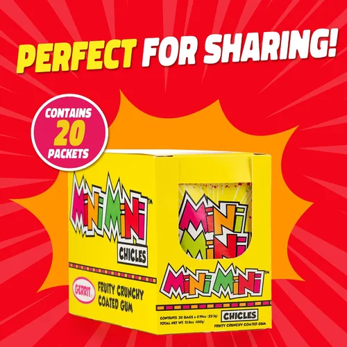 Miniatura 5 de Gerrit 's Mini Fruit Chicles chicles - Bolsas de 0.79 onzas - Caja de exhibición de 20