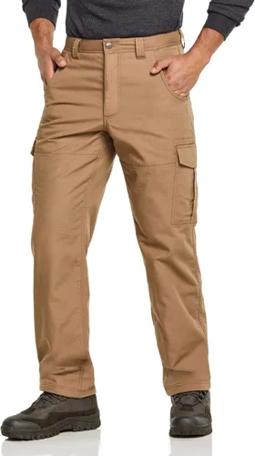 Miniatura 3 de CQR Pantalones tácticos de invierno para hombre, pantalones de trabajo térmicos para senderismo, pantalones cargo con forro polar para nieve y esquí