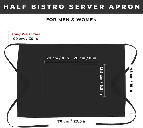 Miniatura 4 de Chef Works Delantal unisex medio bistro para servidor