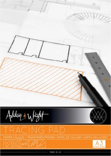 Miniatura 4 de Ashton and Wright - Bloc de trazado A3 - Papel de 2.12 oz/m² - 60 hojas - Paquete de 5