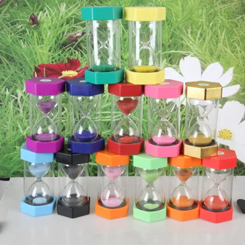 Miniatura 6 de XINBAOHONG Temporizador de arena de reloj de arena, reloj de arena de plástico, temporizador de vidrio de arena para juegos de niños, aula, hogar