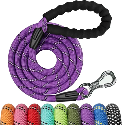 Miniatura 8 de NTR Correa Larga para Entrenamiento de Perros, Correas de Perro de 100 Pies para Perros de Razas Grandes con Gancho Giratorio Bloqueable y Mango
