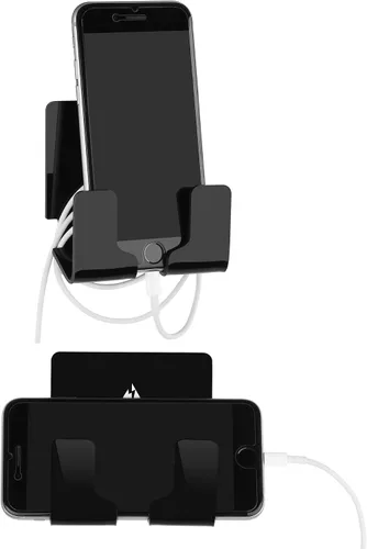 Miniatura 4 de Soporte de pared adhesivo para teléfonos inteligentes iPhone Montura para batería externa de pared (Negro)