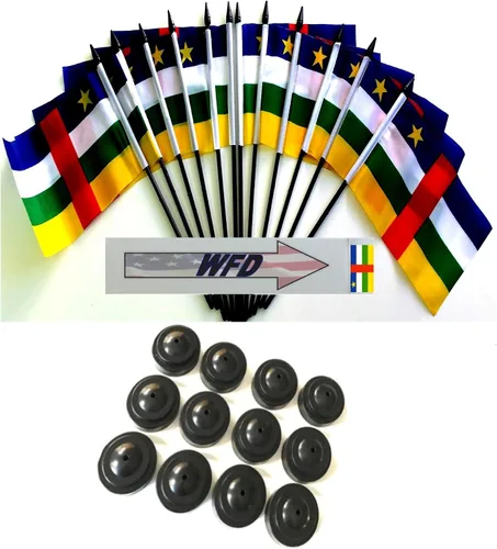 Miniatura 26 de Paquete de 12 banderas de escritorio de oficina en miniatura de poliéster Afganistán de 4 x 6 pulgadas y pequeñas banderas de mesa, 1 docena de mini