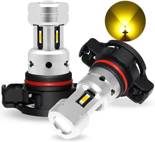 PHINLION PSX24W 2504 - Bombillas LED amarillas antiniebla de 3800 lúmenes súper brillantes CSP 12276, reemplazo para lámparas antiniebla de coche y
