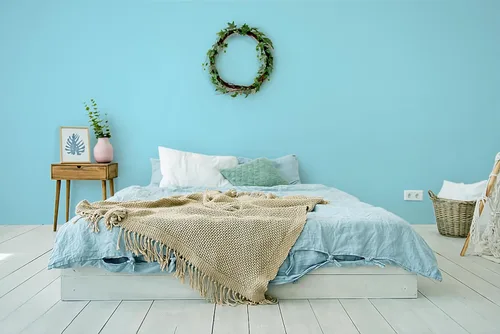 Miniatura 8 de Papel tapiz azul de 15.7 x 197 pulgadas para dormitorio, papel adhesivo azul para despegar y pegar, papel tapiz para baño, vinilo extraíble, Azul