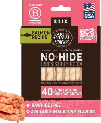 Miniatura 16 de Earth Animal No Hide Stix - Palitos masticables de larga duración sin piel para perros pequeños, libres de cuero, sabor a carne de res - 30