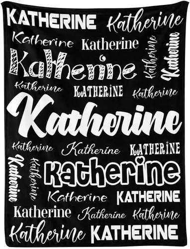 Manta personalizada de bebé con nombre, manta personalizada con nombre para adultos, niños y familia (negro, 30 x 40 pulgadas)