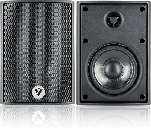 Miniatura 4 de VOYZ Altavoces montados en la pared de 2 vías para diversión en interiores y exteriores - Altavoces de 100 W de alto rendimiento con woofer de cono