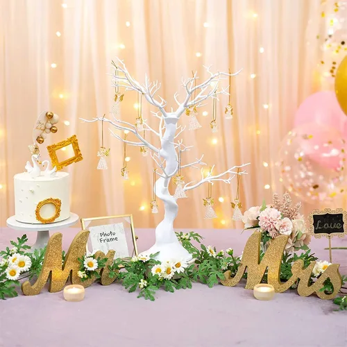 Miniatura 5 de Sziqiqi Árbol artificial pequeño para centro de mesa, árboles falsos negros de 1.9 pies, árbol sintético para fiesta, cumpleaños, jardín, hogar