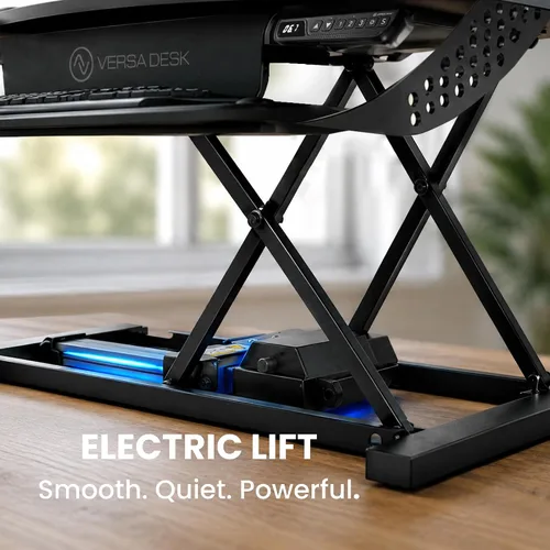 Miniatura 7 de VERSADESK PowerPro Elite - Convertidor de escritorio eléctrico ajustable de 36 pulgadas con controlador programable y concentrador USB. Aplicación