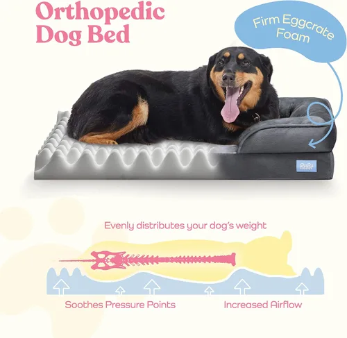 Miniatura 3 de Cama ortopédica para perros tipo sofá - Cama para perros ultra cómoda para perros grandes - Cama para mascotas transpirable e impermeable - Cama