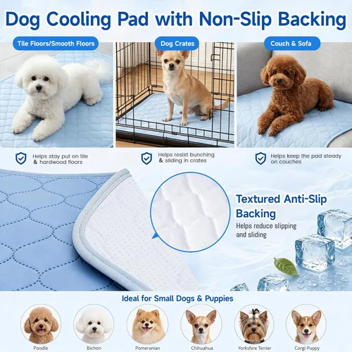 Miniatura 4 de PatiencET Tapete refrescante para perros, 22 x 28 pulgadas, tapete fresco para mascotas para perros y gatos, almohadilla refrescante de seda