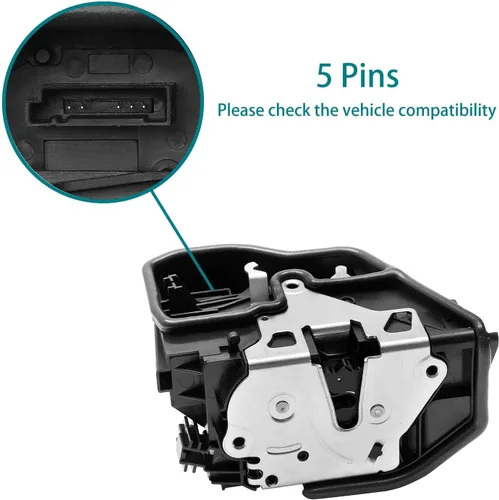 Miniatura 5 de HQPASFY Motor Actuador de Cerradura de Puerta Trasera Derecha Eléctrica Compatible con BMW E60 E65 E70 E90 E92 (1 3 5 7 M N X3 X5 Z4 Series y Más)