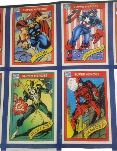 Miniatura 2 de Marvel Legends - Manta de forro polar de Comic‑Cards – Poliéster ligero ultra suave, Spider‑Man ⋅ Capitán América ⋅ Wolverine & Villains Grid, manta