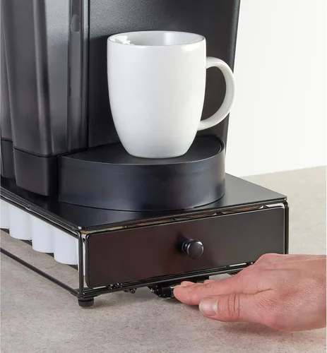 Miniatura 4 de Nifty Solutions Capacity Nifty - Mini acabado negro rodante, compatible con K-Cups, soporte de paquete de 24 cápsulas, cajón de almacenamiento