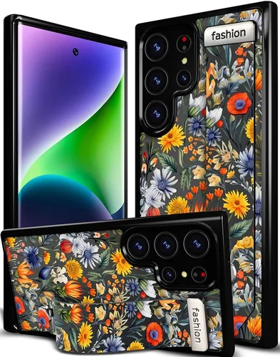 Miniatura 126 de Compatible para Samsung Galaxy S23 Funda Bonita con Correa Soporte Dedo Kickstand, Fundas de Silicona Geniales de Diseñador Funda Cover - Mariposa