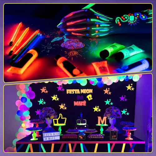 Miniatura 5 de Luz negra de 120 W, barra de luz negra LED con cable de 10 pies, brilla en la oscuridad, para fiesta brillante, decoración de neón, pintura