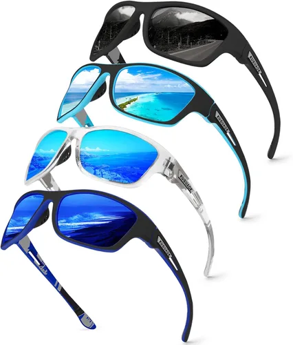 Miniatura 7 de KUGUAOK Gafas de sol deportivas polarizadas para hombres, para conducir, ciclismo, pesca, gafas de sol 100% con protección UV