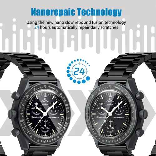Miniatura 6 de Stanchev Protector de cristal para Moonswatch, protector de pantalla de TPU suave antiarañazos, compatible con Swatch Omega Moonwatch, protector