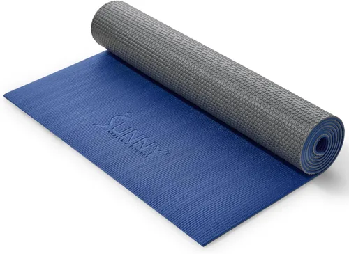 Miniatura 12 de Sunny Health & Fitness Alfombrilla de yoga antideslizante: duradera, antidesgarros, ligera, soporte acolchado para yoga, pilates, ejercicios de Azul