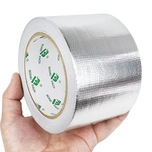 BOMEI PACK Cinta adhesiva de aluminio con protección térmica de papel de aluminio, barrera de calor de 3 pulgadas x 66 pies, material reflectante de