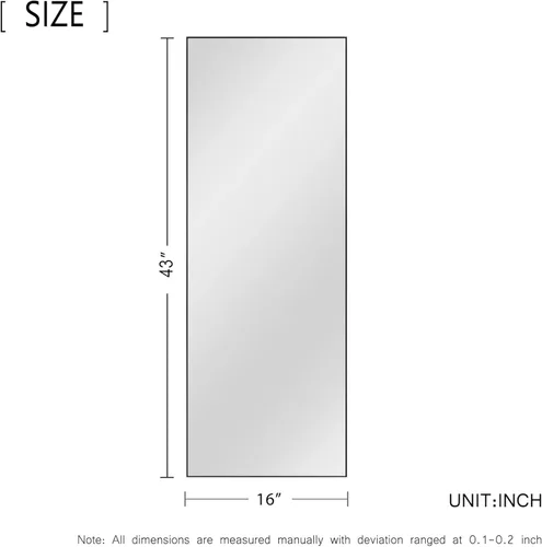 Miniatura 4 de KIAYACI - Espejo para pared de cuerpo completo, espejo para dormitorio o vestidor, se puede colocar de pie, colgado o apoyado contra la pared