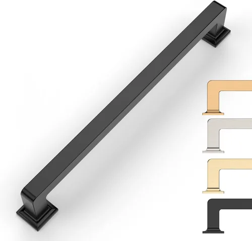 Miniatura 33 de 9BUILD Paquete de 6 pomos de latón cepillado de 1.2 pulgadas para gabinetes, pomos dorados para cajones, perillas cuadradas para gabinetes