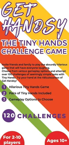 Miniatura 2 de DR DINGUS Tiny Hands - Juego de desafío con 2 pares de manos, 120 desafíos, pequeña marioneta pequeña y pequeña, haz reír a cualquiera, hilaridad