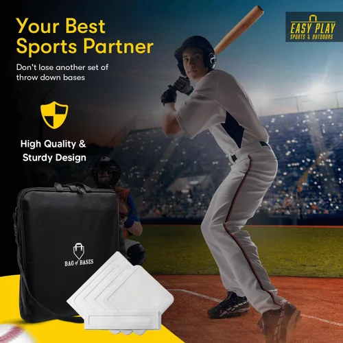 Miniatura 7 de Easy Play Deportes y aire libre, niños y adultos – Juego de bolsas de base de goma – Béisbol, Kickball, Tee Ball, Wiffle Ball – Práctica, patio
