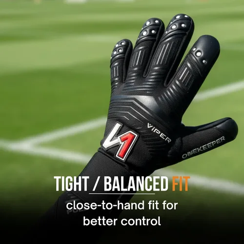 Miniatura 6 de ONEKEEPER Viper - Guantes de portero de nivel profesional para niños, jóvenes y adultos Guantes de portero de fútbol GK Látex de contacto
