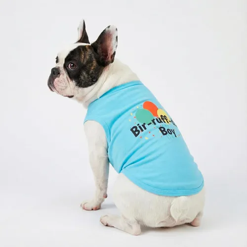 Miniatura 5 de Fitwarm Camisa de cumpleaños para perro, ropa divertida para perros pequeños, traje de cumpleaños para mascotas, camiseta de gato, 100% algodón