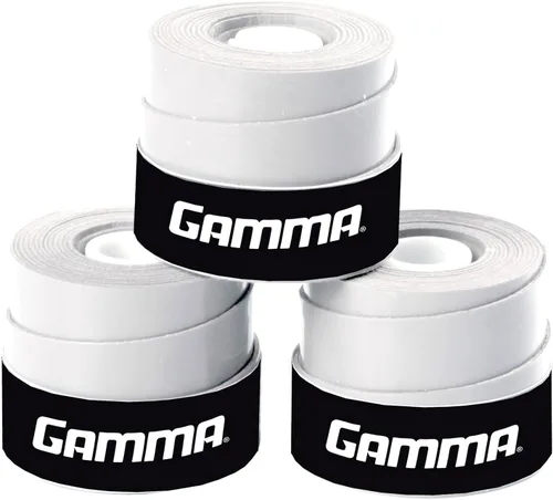 Gamma Sports Supreme Overgrip para raquetas de tenis, pickleball, squash, bádminton y raquetball, varios tamaños y colores Blanco