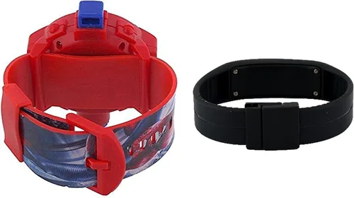 Miniatura 3 de Pappi-Haunt - Calidad garantizada - Juguetes especiales para niños - Paquete de 2 relojes de banda con proyector Spiderman + reloj de banda LED