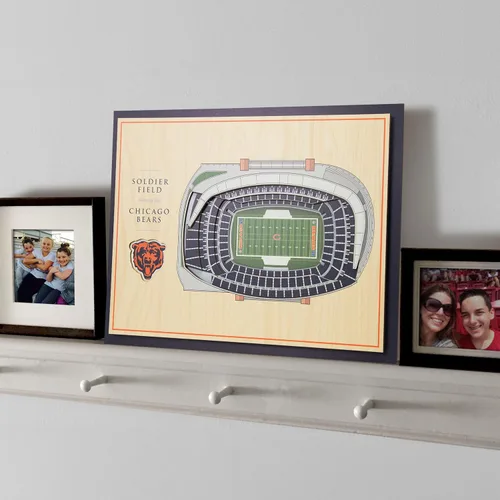 Miniatura 2 de YouTheFan Arte de pared de 5 capas con vista del estadio de la NFL