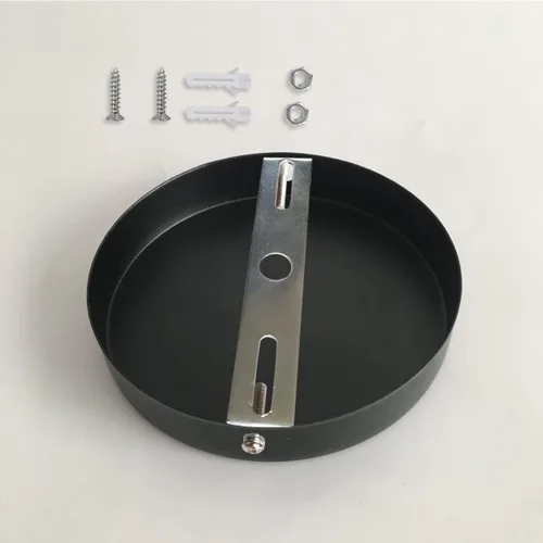 Miniatura 5 de Soporte de montaje para lámpara colgante de techo, kit de barra transversal, placa de montaje con tornillos, 4 piezas 4 juegos de plata