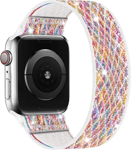 Miniatura 35 de Correa elástica de nailon para Apple Watch, de 1.49, 1.57, 1.61, 1.65, 1.73, 1.77 y 1.772 pulgadas, deportiva, trenzada, Ultra iWatch Serie 8 7 SE 6