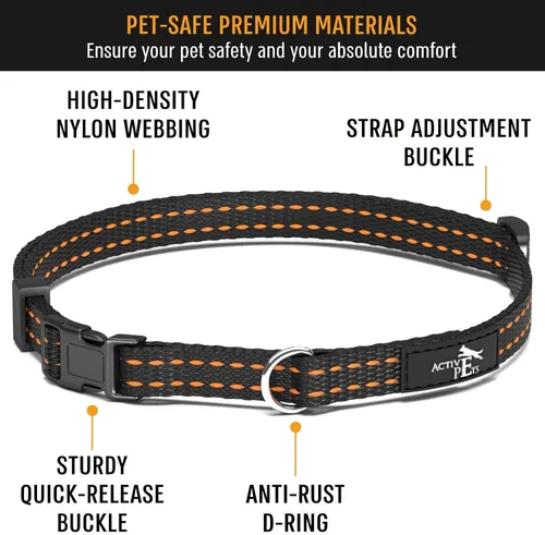 Miniatura 3 de Active Pets Collar de liberación rápida para perros pequeños y grandes, collar de seguridad ajustable con hebilla segura, comodidad transpirable