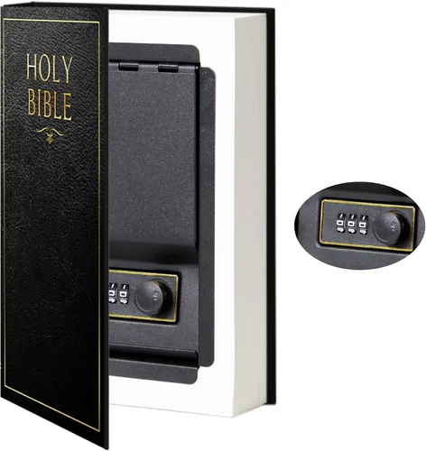 Caja de seguridad falsa para libros, pequeña caja de seguridad con cerradura de combinación, caja fuerte oculta a simple vista, cajas fuertes de
