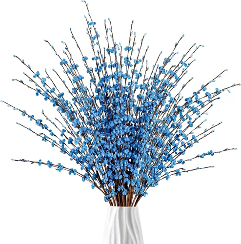 Miniatura 12 de Sggvecsy 10 piezas flores artificiales de jazmín de 29.5 pulgadas de largo, ramo de flores falsas altas, plantas de jazmín falsas, ramas secas