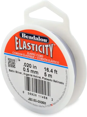 Miniatura 13 de Beadalon Elasticity - Cordón elástico (0,8 mm, 5 m), transparente