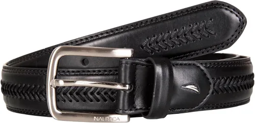 Miniatura 2 de Nautica Men's Dress Leather Belt for Suits and Pants Classic Business Fashion Adjustable Metal Buckle