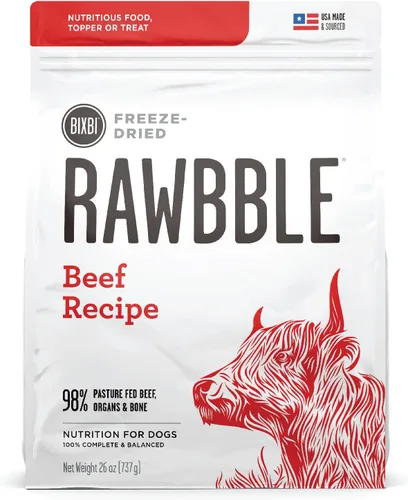 Miniatura 9 de BIXBI Rawbble - Alimento liofilizado para perros, receta de cordero, 26 onzas, 97% de carne y órganos, sin rellenos, comida cruda para perros apta