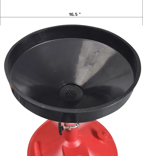 Miniatura 4 de PONO Drenaje de aceite vertical portátil de 8 galones Recicla fácilmente líquidos de residuos automotrices Altura del embudo ajustable Uso