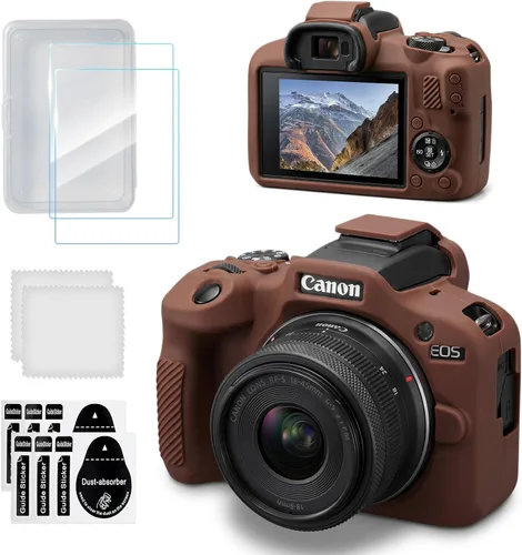 Miniatura 15 de Funda para cámara Canon EOS R100, funda protectora de silicona suave con protector de pantalla Accesorios para Canon R100, antiarañazos, goma ligera