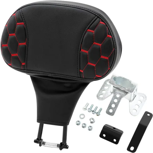Miniatura 18 de Asiento de conductor, pasajero y piloto - SLMOTO Asiento de motocicleta de una pieza para 2 personas, compatible con Harley Touring Road King CVO