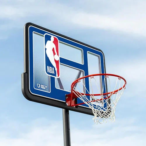 Miniatura 8 de Lifetime NBA League Edition - Aro de baloncesto portátil, altura ajustable de 7.5 a 10 pies, tablero de fusión inastillable de 44 pulgadas, base