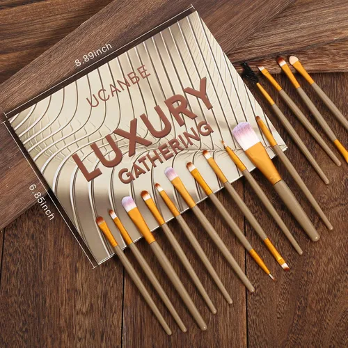 Miniatura 7 de UCANBE Luxury Gathering - Paleta de maquillaje de sombra de ojos neutra, brillo mate mate con purpurina sutil, sombra de ojos sutiles, desnudos