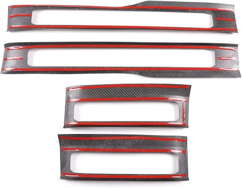 Miniatura 5 de Cubierta protectora para el umbral de la puerta interior del automóvil de fibra de carbono 100% real para Mercedes Benz Clase G W463 2019-2020